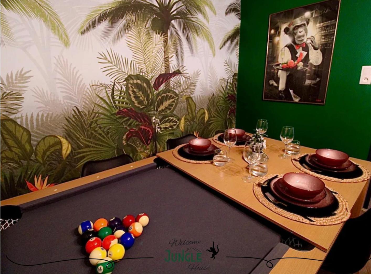 Maison "Jungle House" 90 M2 Billard, Retroprojecteur, Bar A Jeux , Vinyle, Wifi Fibre, Ideal Pro & Famille A Montbrison Exterior photo